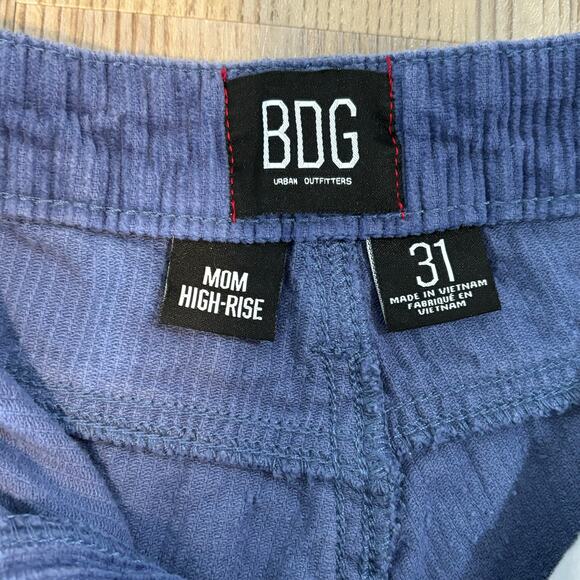 BDG Mom High-Rise Cornflower Blue Corduroy Pants - size 31 - Picture 5 of 8